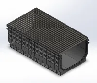 Комплект Gidrolica Light: лоток водоотводный ЛВ-50.55.38,5: - пластиковый c решеткой РВ -50.55.100 ячеистой стальной оцинкованной, кл. А15 купить в компании "ДРЕНАЖ", цены от 28 644 ₽
